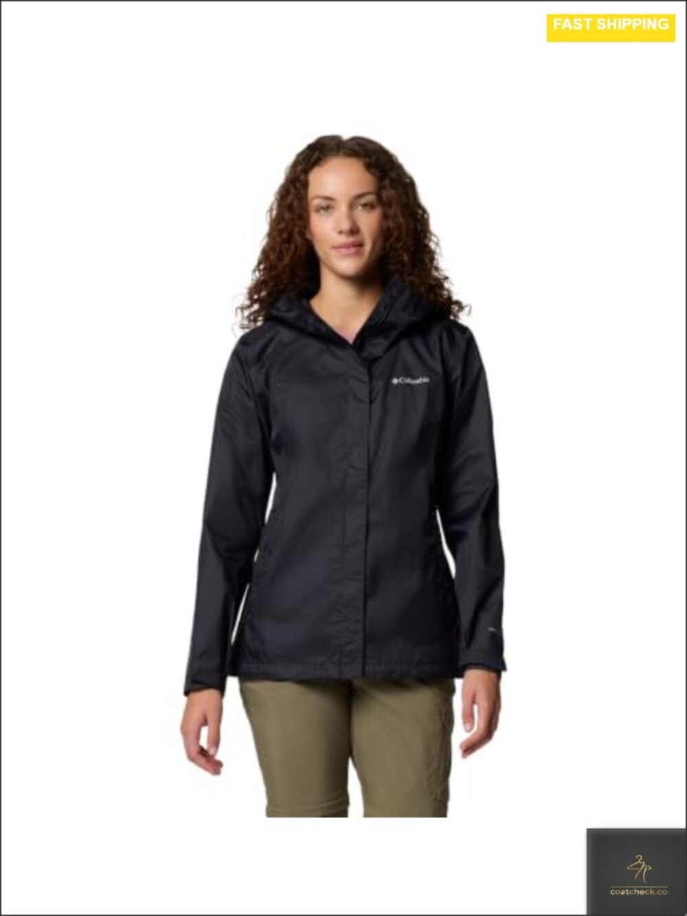 Columbia Arcadia II Waterproof Rain Jacket with Hood Nylon